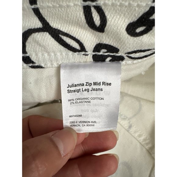 Reformation " Julianna Zip Mid Rise Straight Leg Jeans" Size 30 - Picture 9 of 15